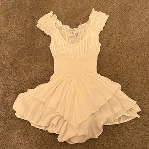 White princess polly ruffle romper!